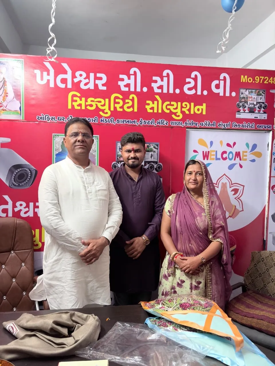 With family — Kheteshwar CCTV Security Solution, Panthawada